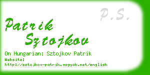 patrik sztojkov business card